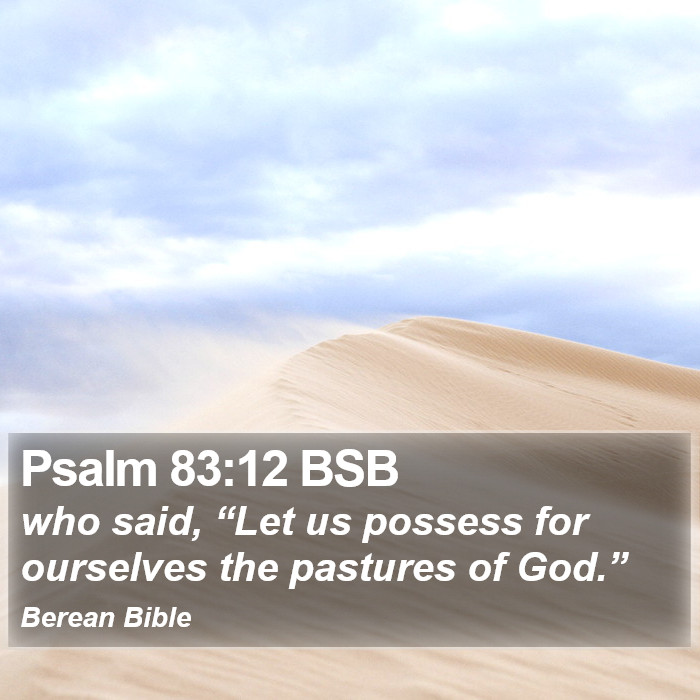 Psalms 83:12 BSB Bible Study