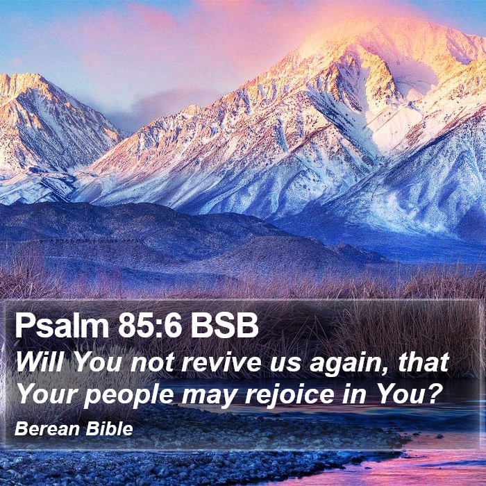 Psalms 85:6 BSB Bible Study