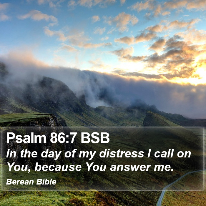 Psalms 86:7 BSB Bible Study