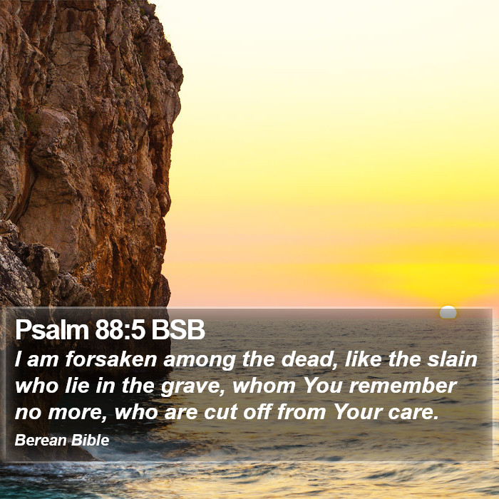 Psalms 88:5 BSB Bible Study