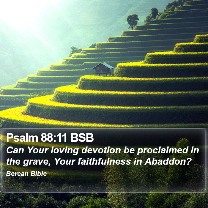 Psalms 88:11 BSB Bible Study