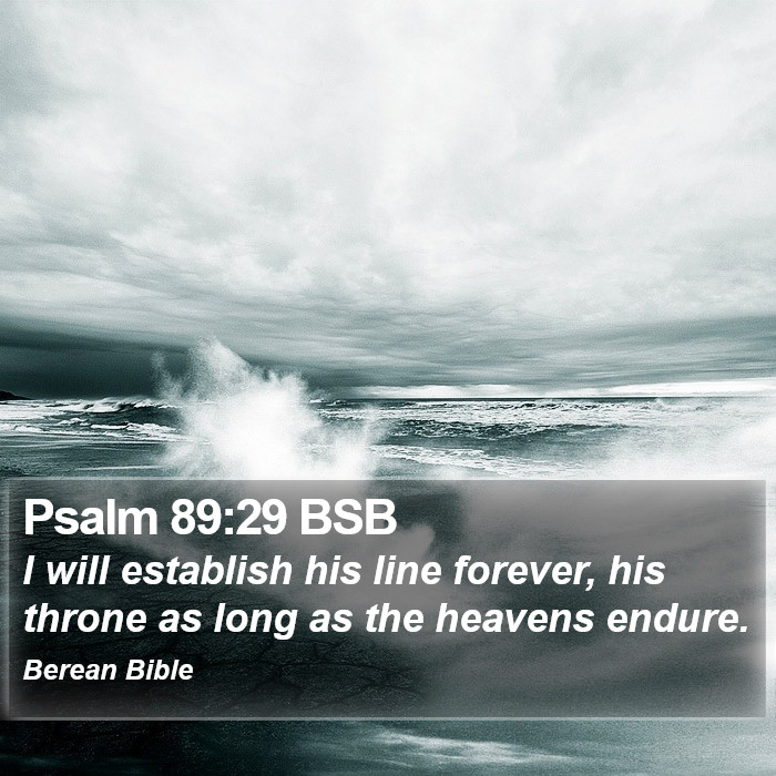 Psalms 89:29 BSB Bible Study