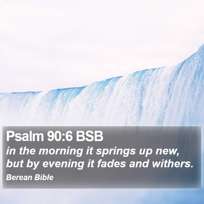 Psalms 90:6 BSB Bible Study