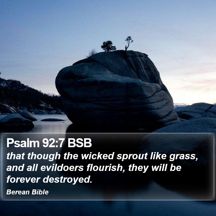 Psalms 92:7 BSB Bible Study