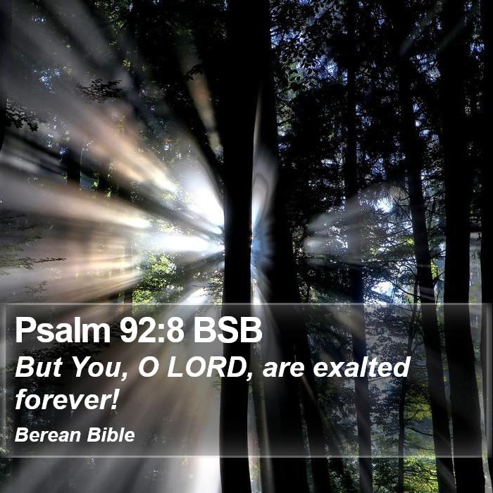 Psalms 92:8 BSB Bible Study