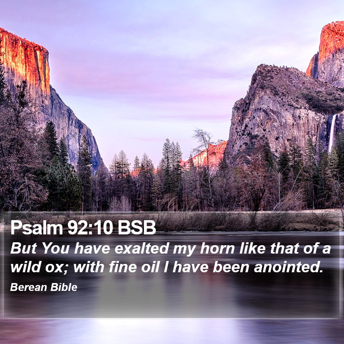 Psalms 92:10 BSB Bible Study