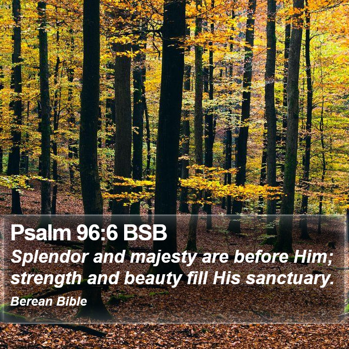 Psalms 96:6 BSB Bible Study