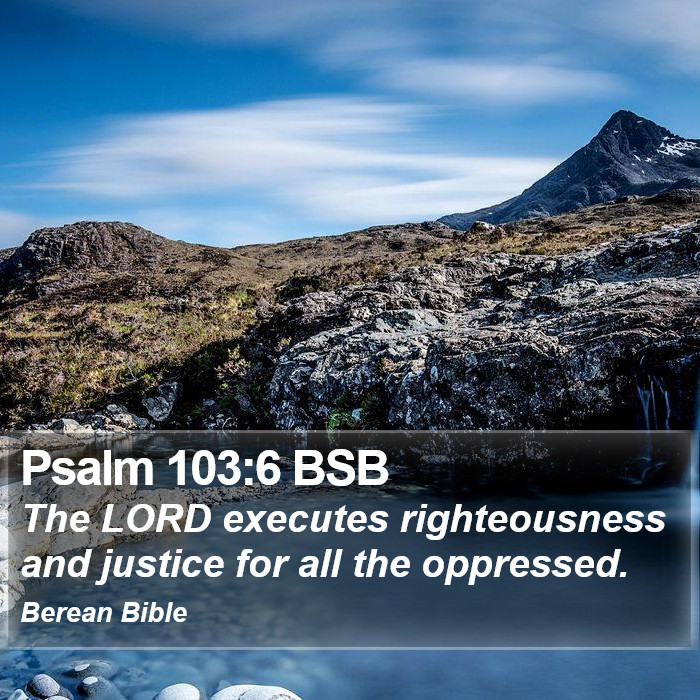 Psalms 103:6 BSB Bible Study