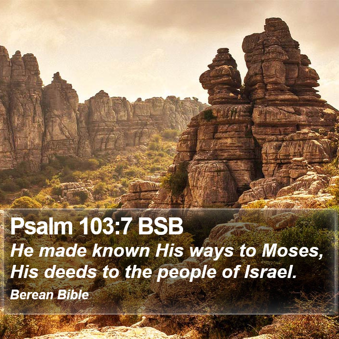 Psalms 103:7 BSB Bible Study