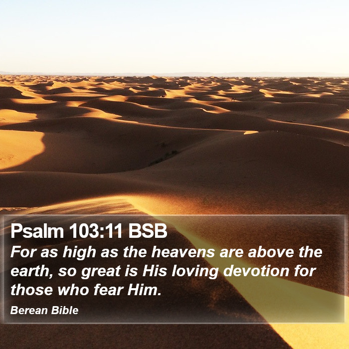 Psalms 103:11 BSB Bible Study