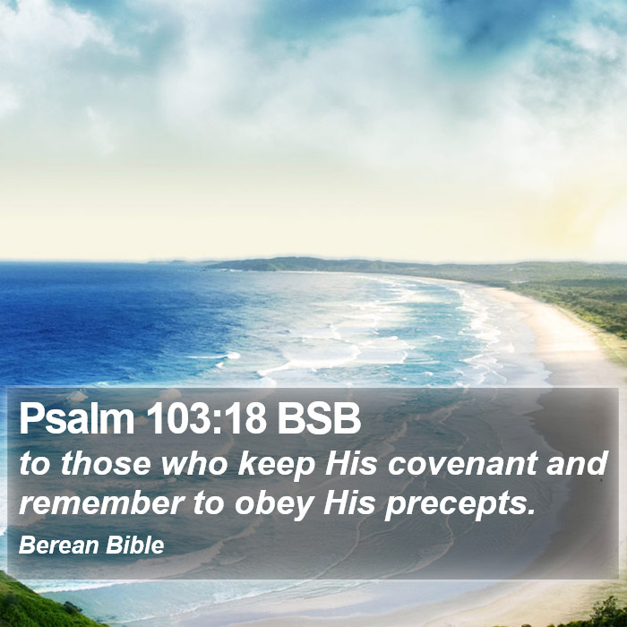 Psalms 103:18 BSB Bible Study