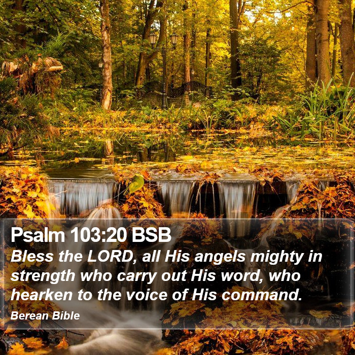 Psalms 103:20 BSB Bible Study