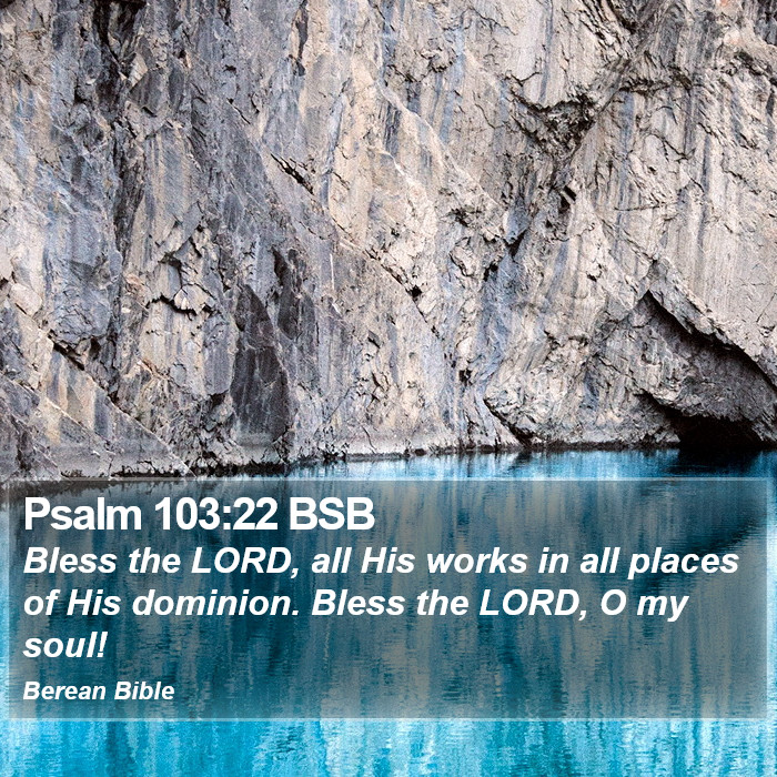 Psalms 103:22 BSB Bible Study