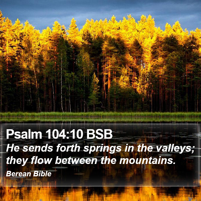 Psalms 104:10 BSB Bible Study