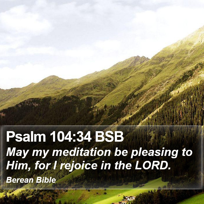 Psalms 104:34 BSB Bible Study