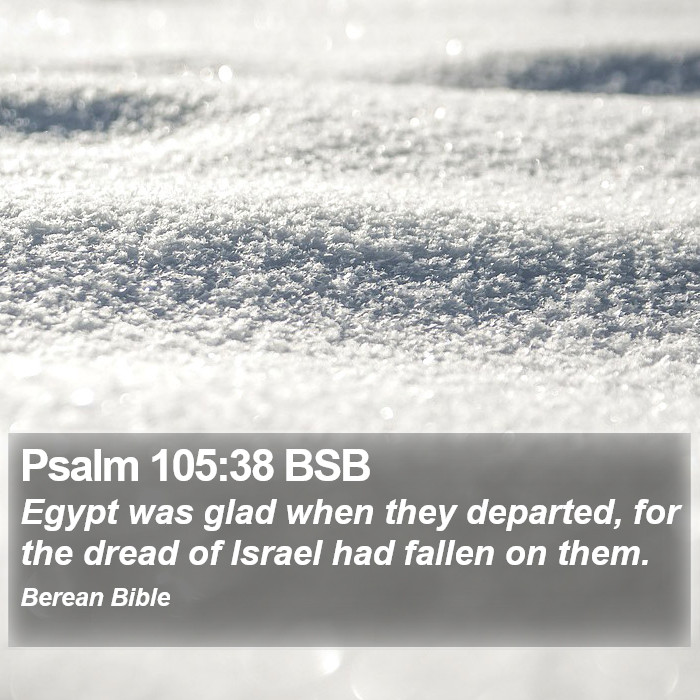 Psalms 105:38 BSB Bible Study