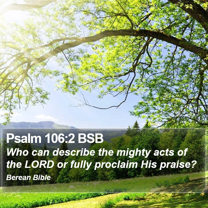 Psalms 106:2 BSB Bible Study