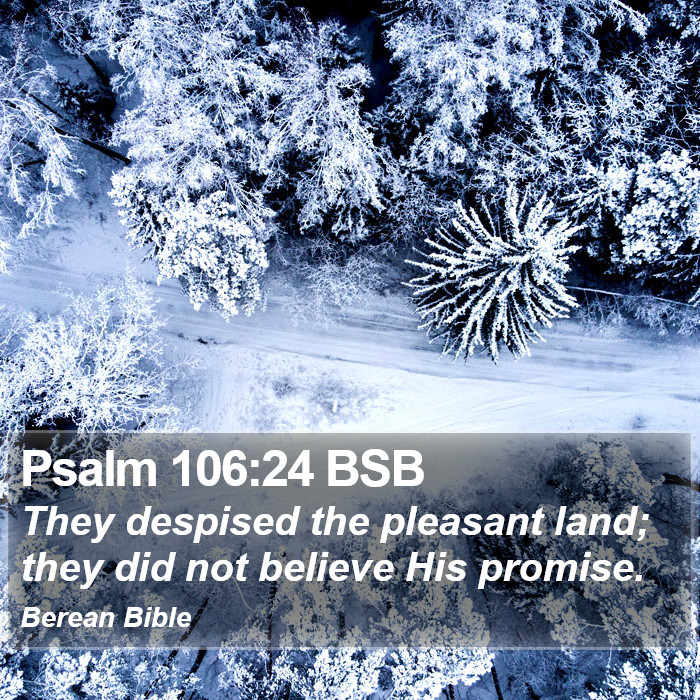 Psalms 106:24 BSB Bible Study