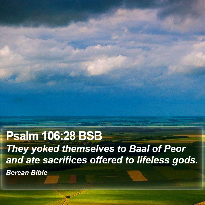 Psalms 106:28 BSB Bible Study