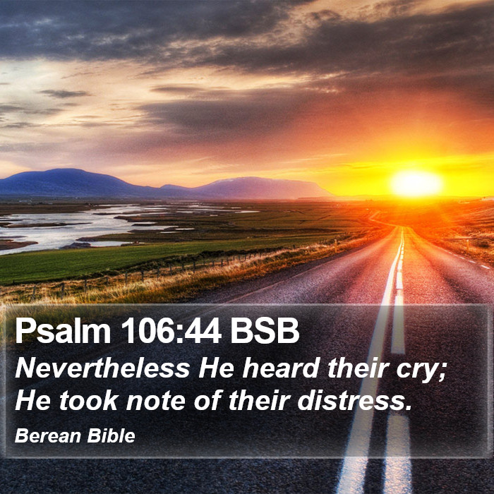 Psalms 106:44 BSB Bible Study