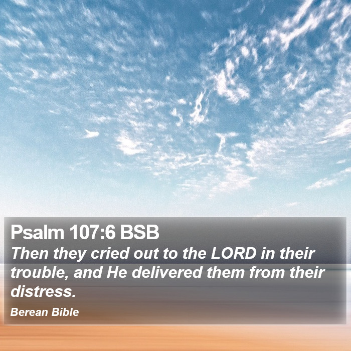 Psalms 107:6 BSB Bible Study