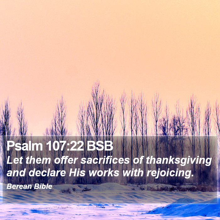 Psalms 107:22 BSB Bible Study