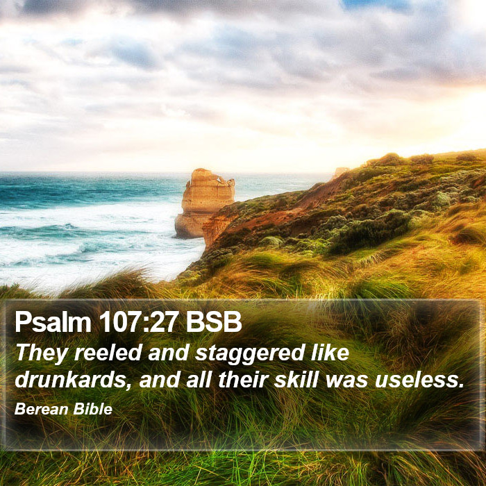 Psalms 107:27 BSB Bible Study