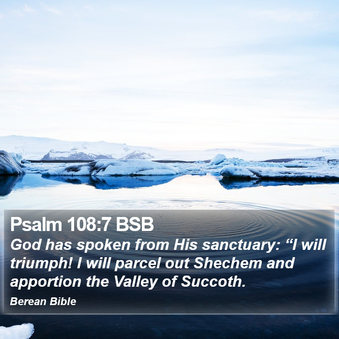 Psalms 108:7 BSB Bible Study