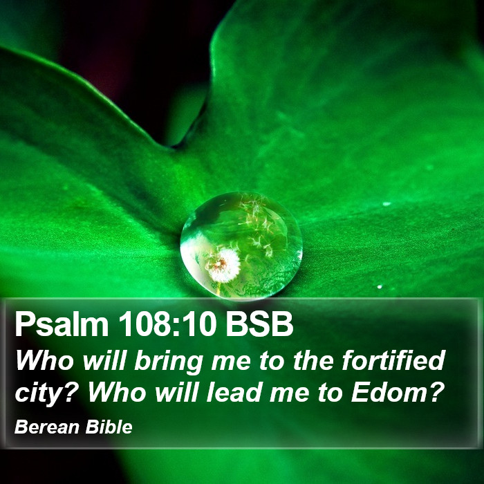 Psalms 108:10 BSB Bible Study