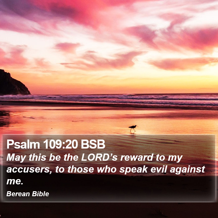 Psalms 109:20 BSB Bible Study