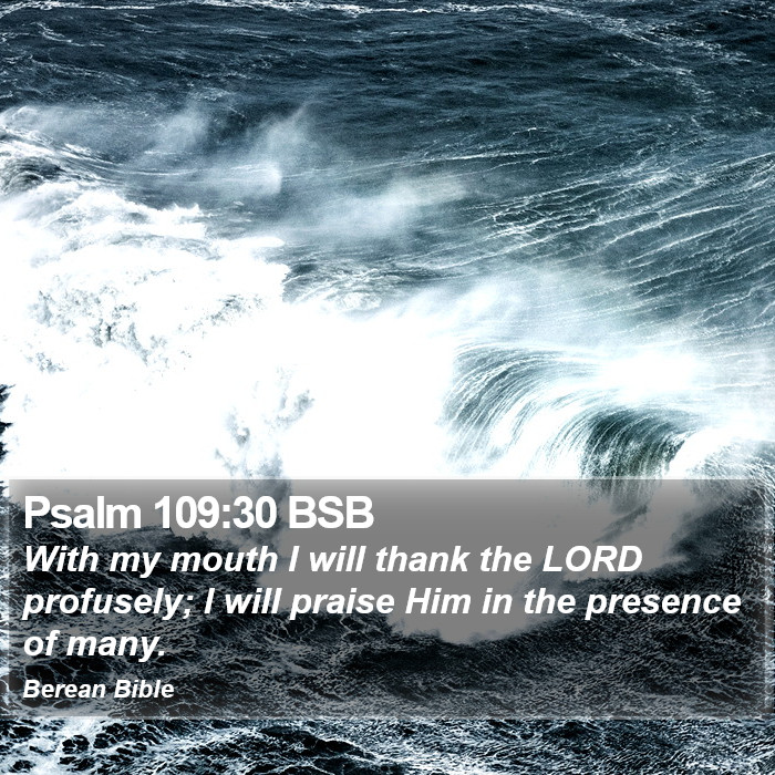 Psalms 109:30 BSB Bible Study