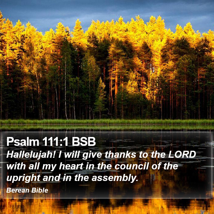 Psalms 111:1 BSB Bible Study