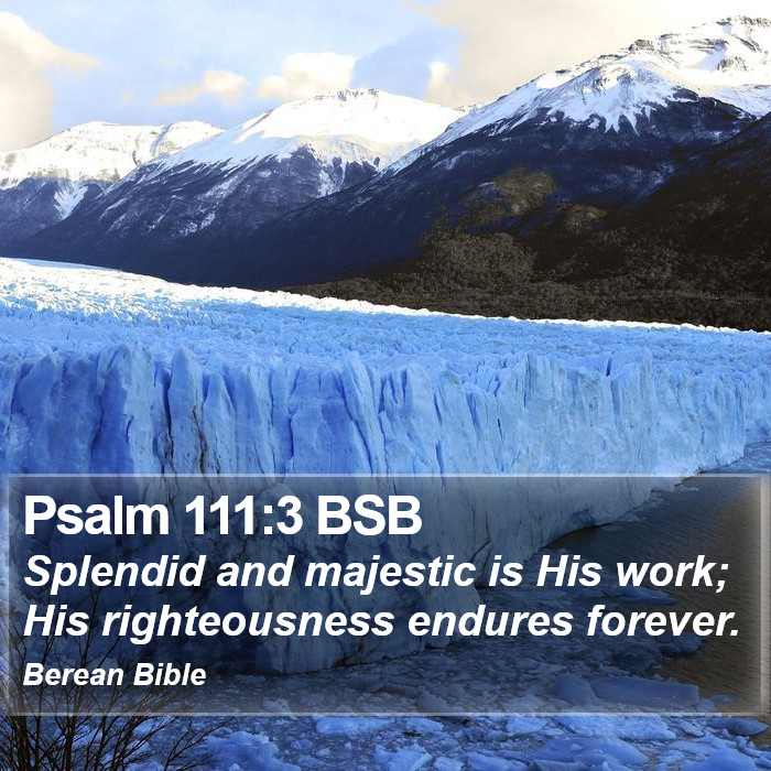 Psalms 111:3 BSB Bible Study