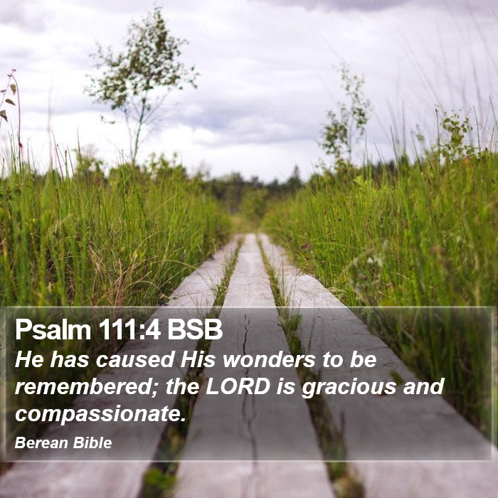 Psalms 111:4 BSB Bible Study