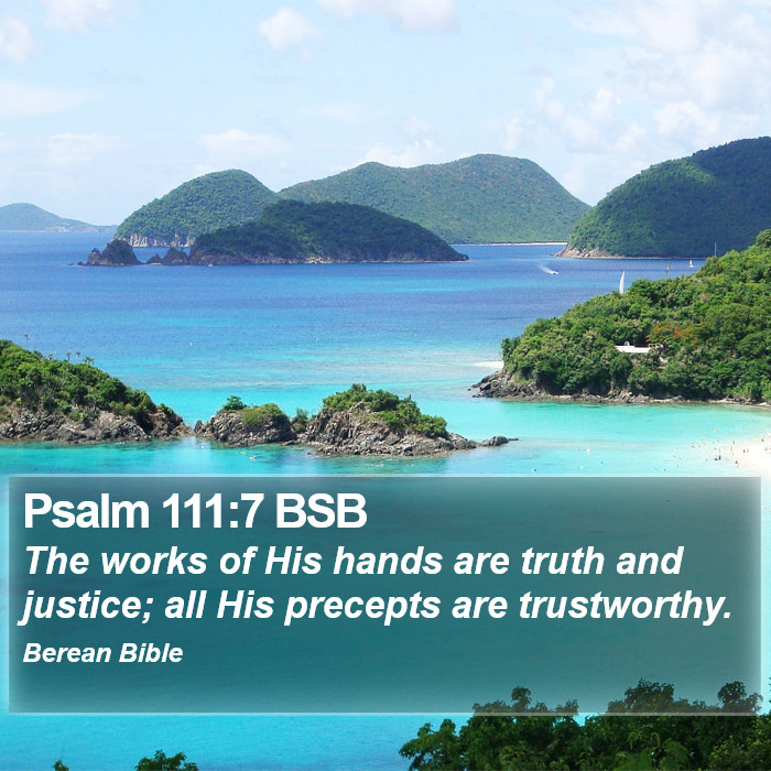 Psalms 111:7 BSB Bible Study