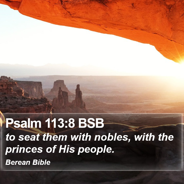 Psalms 113:8 BSB Bible Study