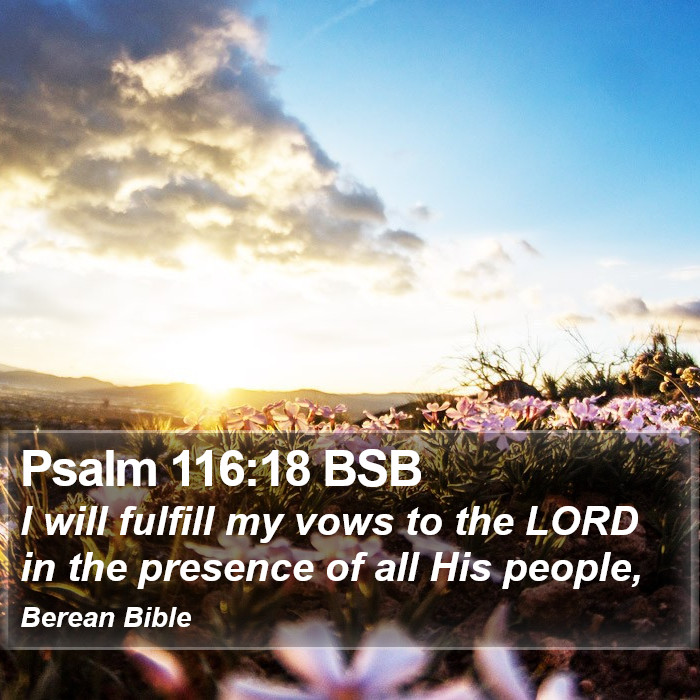 Psalms 116:18 BSB Bible Study