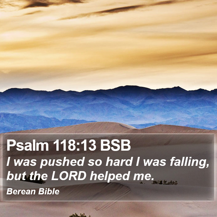 Psalms 118:13 BSB Bible Study