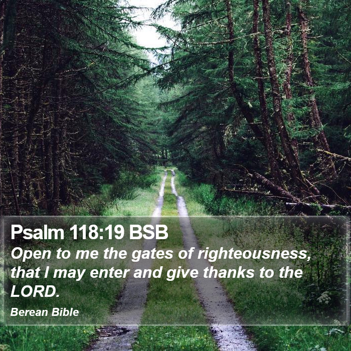 Psalms 118:19 BSB Bible Study