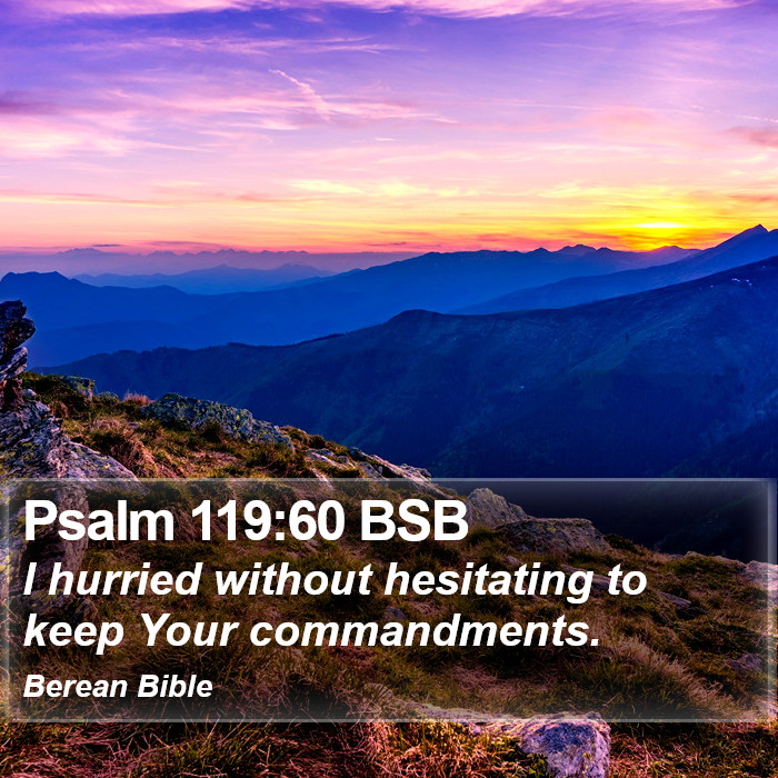 Psalms 119:60 BSB Bible Study