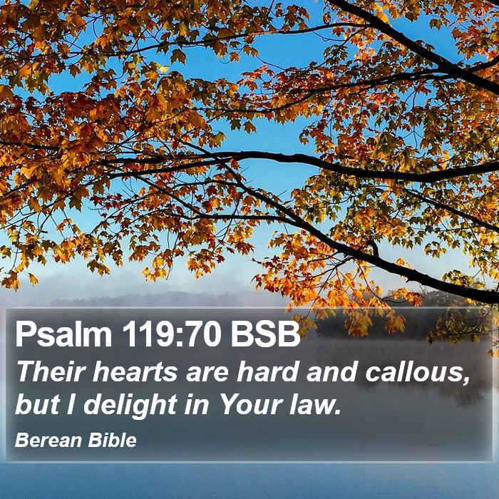 Psalms 119:70 BSB Bible Study