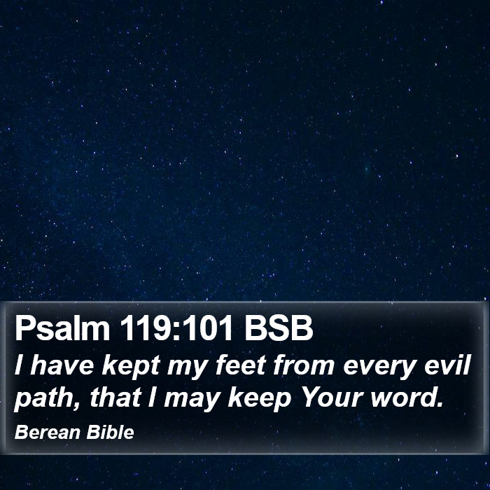 Psalms 119:101 BSB Bible Study