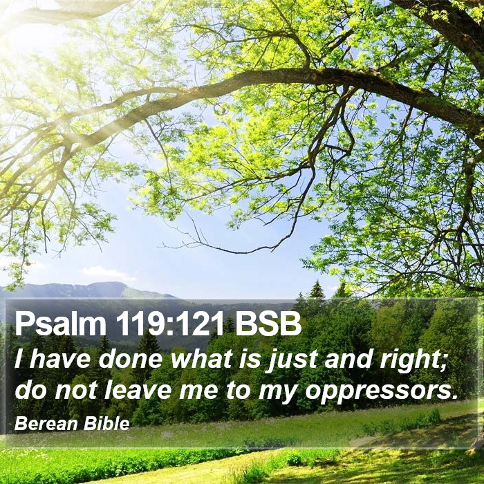 Psalms 119:121 BSB Bible Study