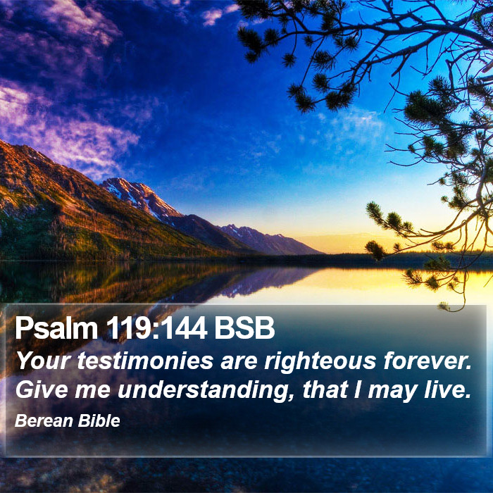 Psalms 119:144 BSB Bible Study