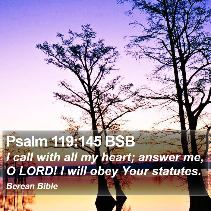 Psalms 119:145 BSB Bible Study