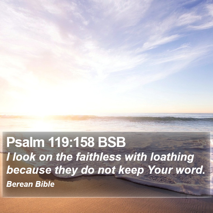 Psalms 119:158 BSB Bible Study