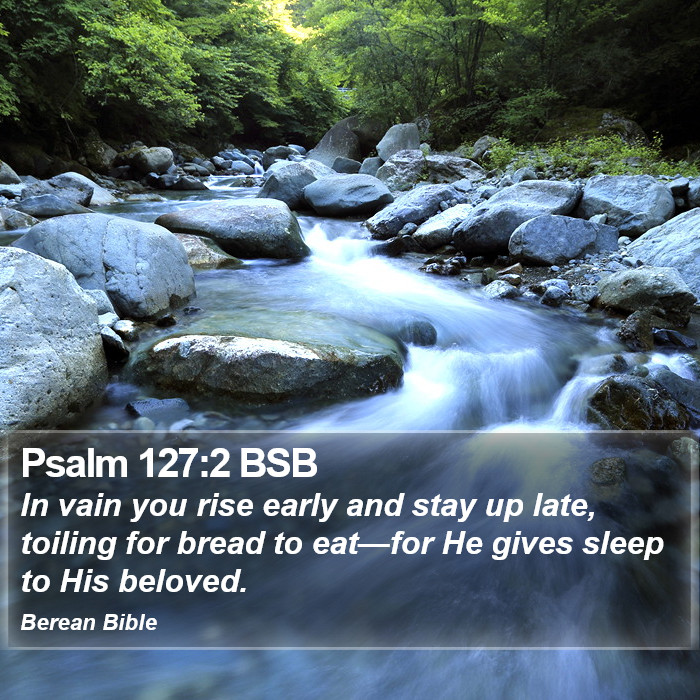 Psalms 127:2 BSB Bible Study