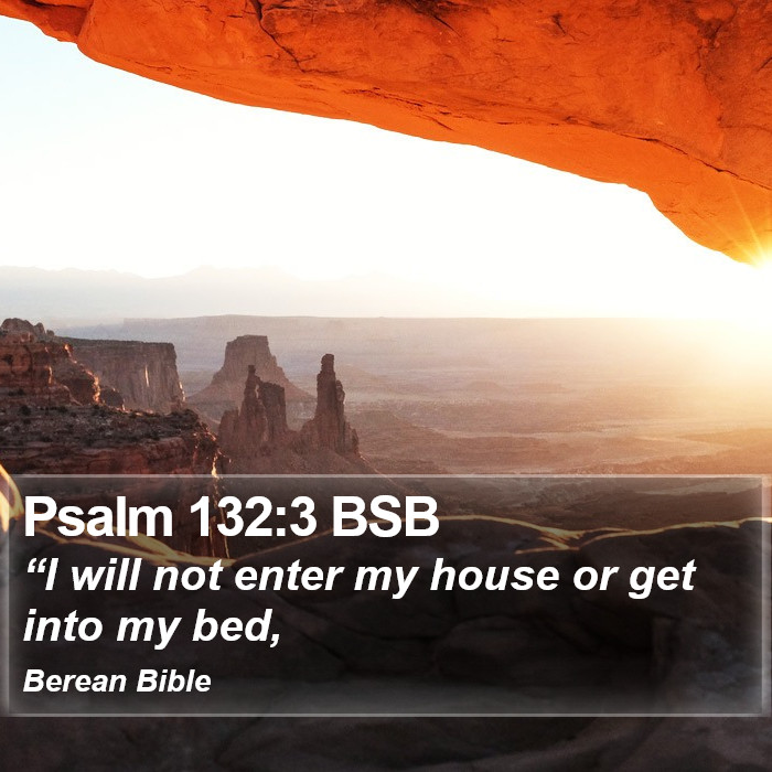 Psalms 132:3 BSB Bible Study