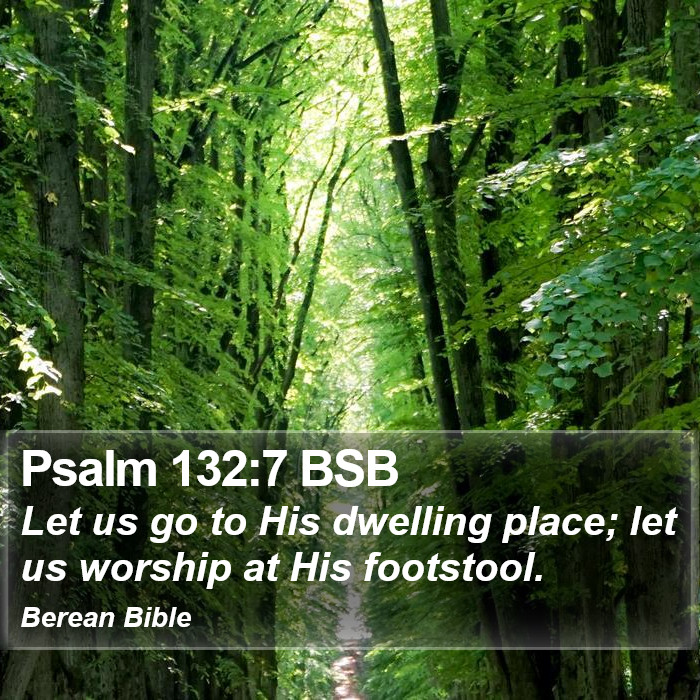 Psalms 132:7 BSB Bible Study