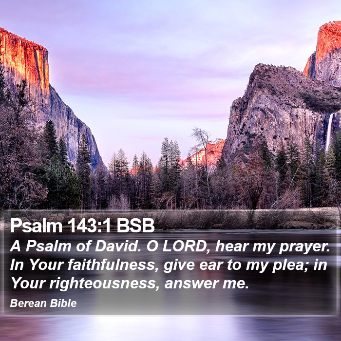 Psalms 143:1 BSB Bible Study